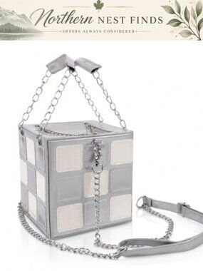 PU Cube Handbag Crossbody Clutch